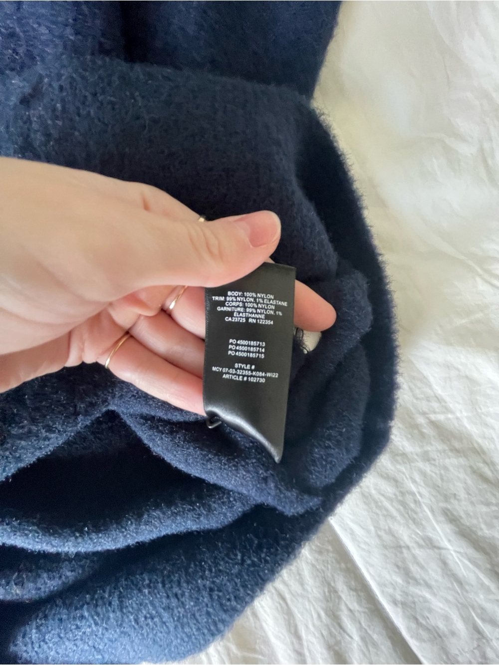 Aritzia Hush Knit Sweater in Navy - Picture 9 of 9